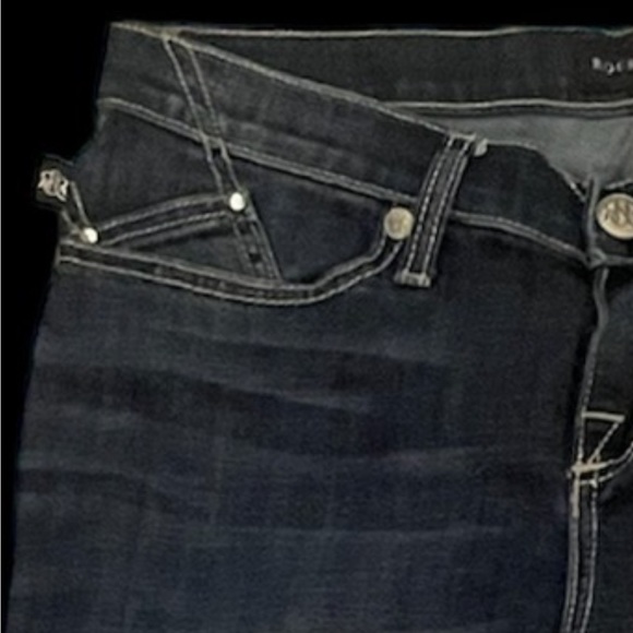 Rock & Republic Sz:8 Rhinestones Blue Jeans - Picture 6 of 7
